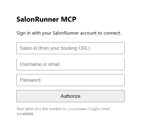 SalonRunner MCP
